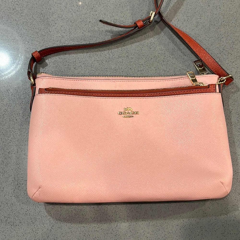 COACH pink & red side purse! Perfect user condition! My loss your gain!